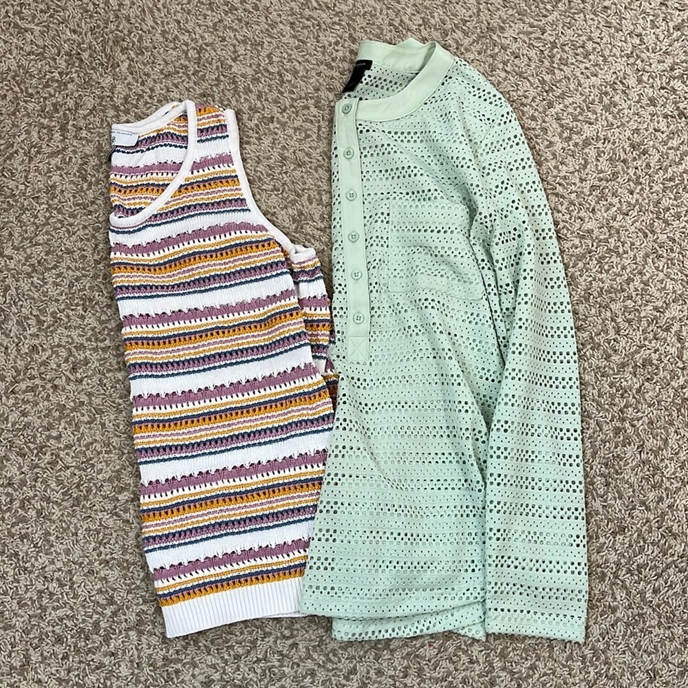 Perforated Shirt Bundle Ann Taylor & Mainstreet Boutique - Size Medium